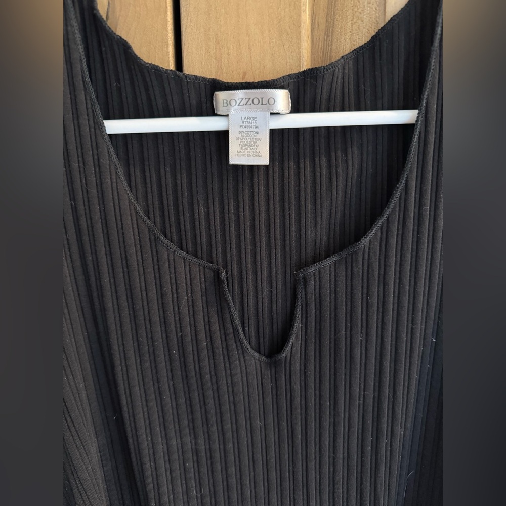 Black Ribbed Tank Top - Picture 2 of 4
